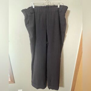 Lane Bryant pants size 22- Navy with maroon pinstripes